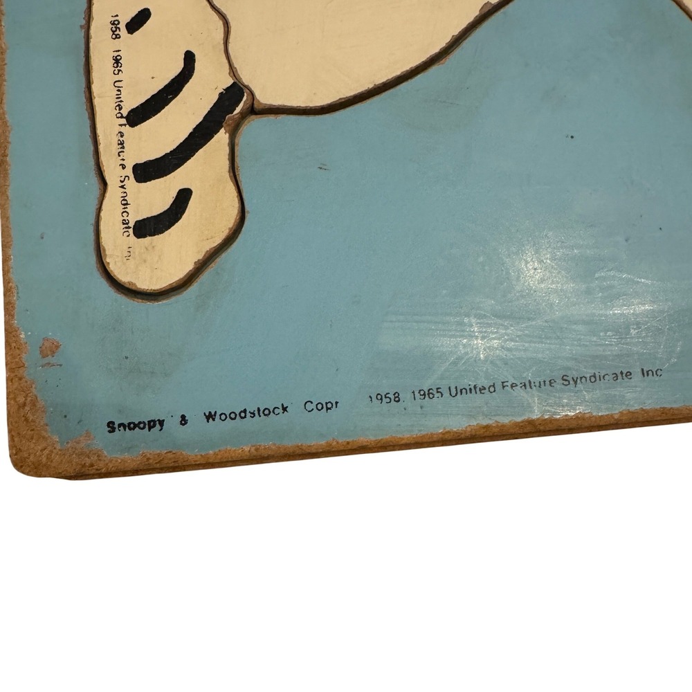 Playskool‎ Snoopy Woodstock Good Grief 7 Piece Wooden Puzzle 1958 1965 - Picture 5 of 6